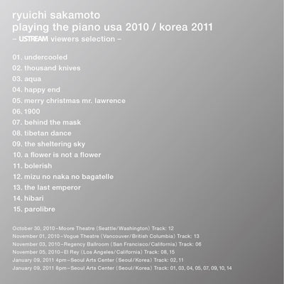 playing the piano usa 2010 / korea 2011 - ustream viewers