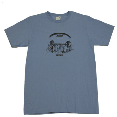 BOREDOMS ヘッドフォン柄　Ｔシャツ ブルー（M）