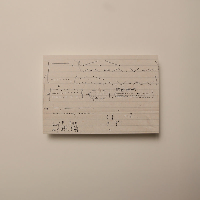 sakamotocommon OSAKA オフィシャルグッズ： ポストカード 1972年坂本龍一手書きノート 2