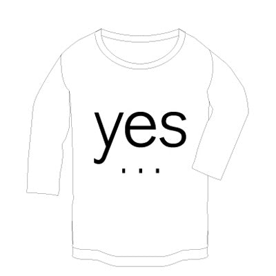 commmons YES/NO T-shirts for Ladys  (Raglan sleeve) White