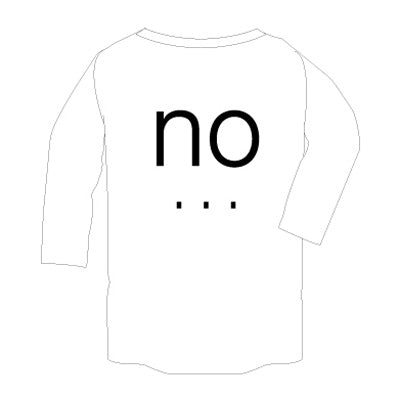 commmons YES/NO T-Shirt for Ladys（ラグラン） 白