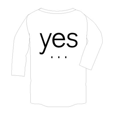 commmons NO/YES T-Shirt for Ladys（ラグラン） 白