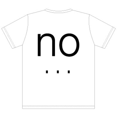 commmons YES/NO T-Shirt 白（Ｍ/L/XL）